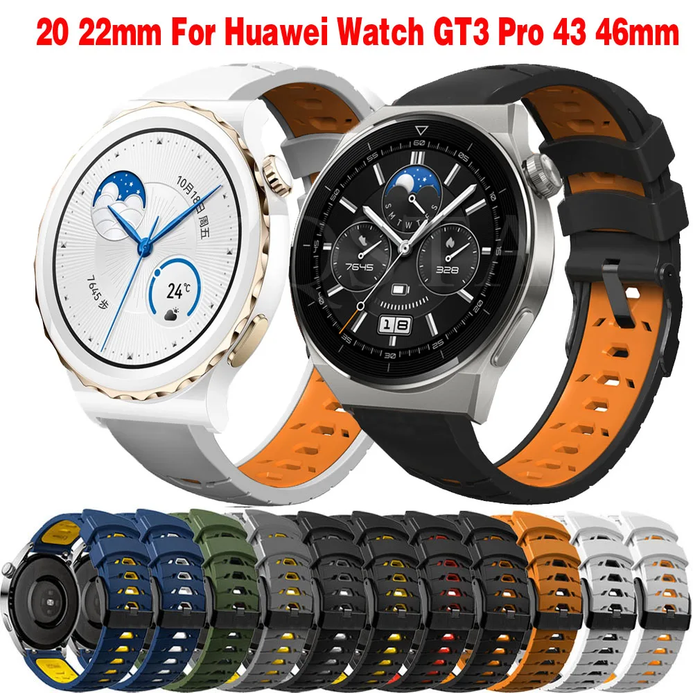 

Ремешок силиконовый для Huawei Watch GT3 GT 3 Pro, браслет для наручных часов Huawei Watch GT 3 GT2 Runner 46 мм 42 мм Pro, 22 мм/20 мм