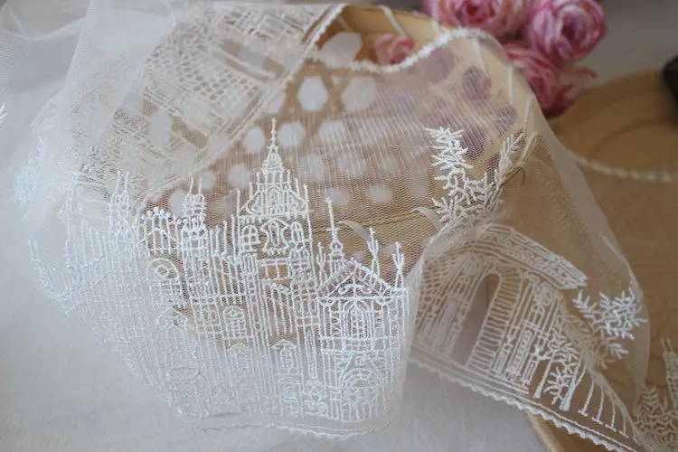 Кружевная отделка с вышивкой из мягкой сетки аксессуары для одежды кружевная