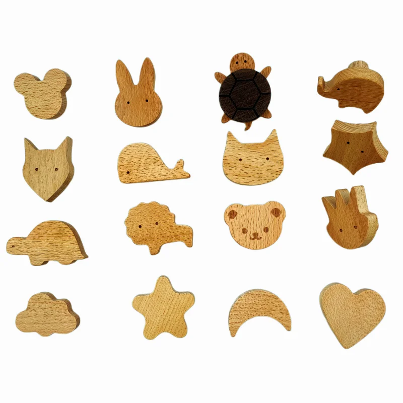 

Different Shapes Wooden Knobs Dresser Knobs Animal Furniture Handles Handmade Kitchen Cupboard Drawer Knobs