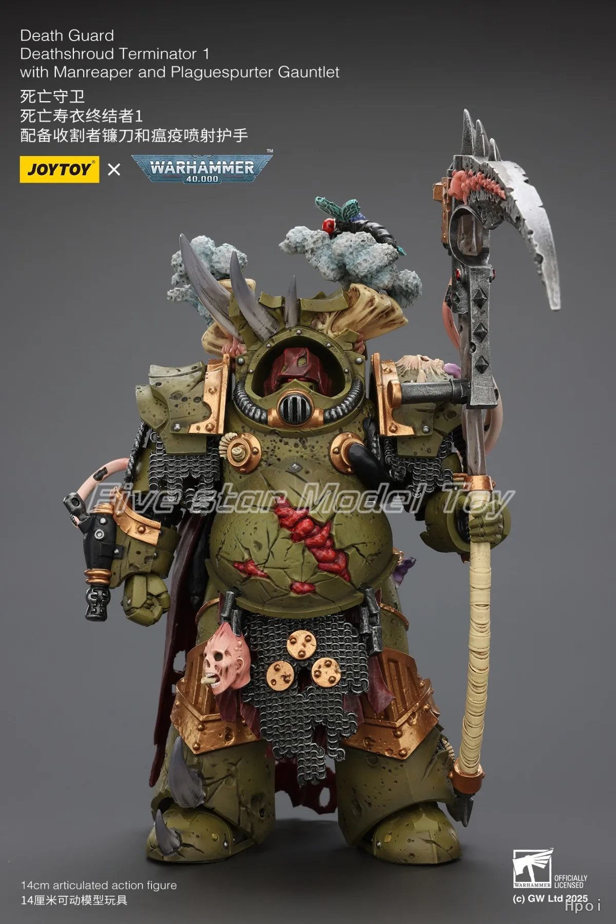 Фото 【UA】JOYTOY Warhammer 40K Масштаб 1/18 Фигурки Death Guard Deathshroud Terminator 1 Модели Игрушки Подарки №4