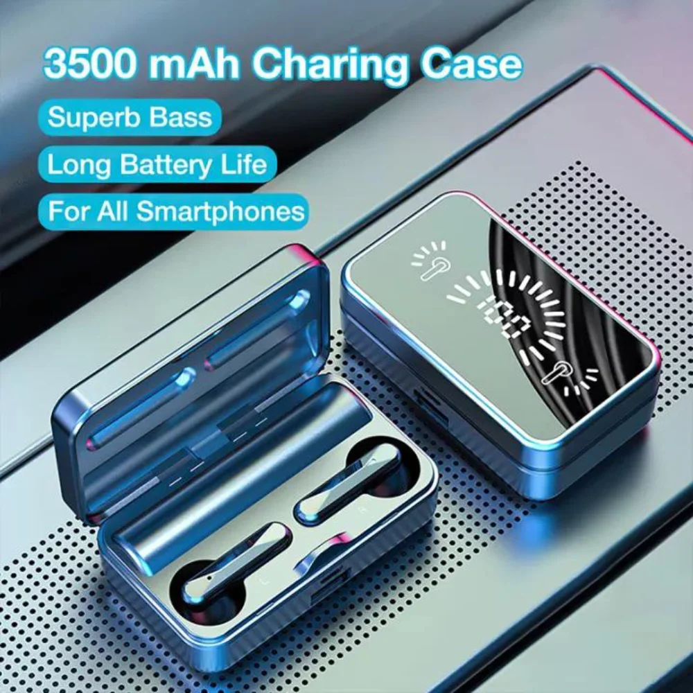 Bluetooth-наушники TWS S20, беспроводные наушники с 3500 мА · ч, со встроенным дисплеем яркости, спортивные стереонаушники Hi-Fi