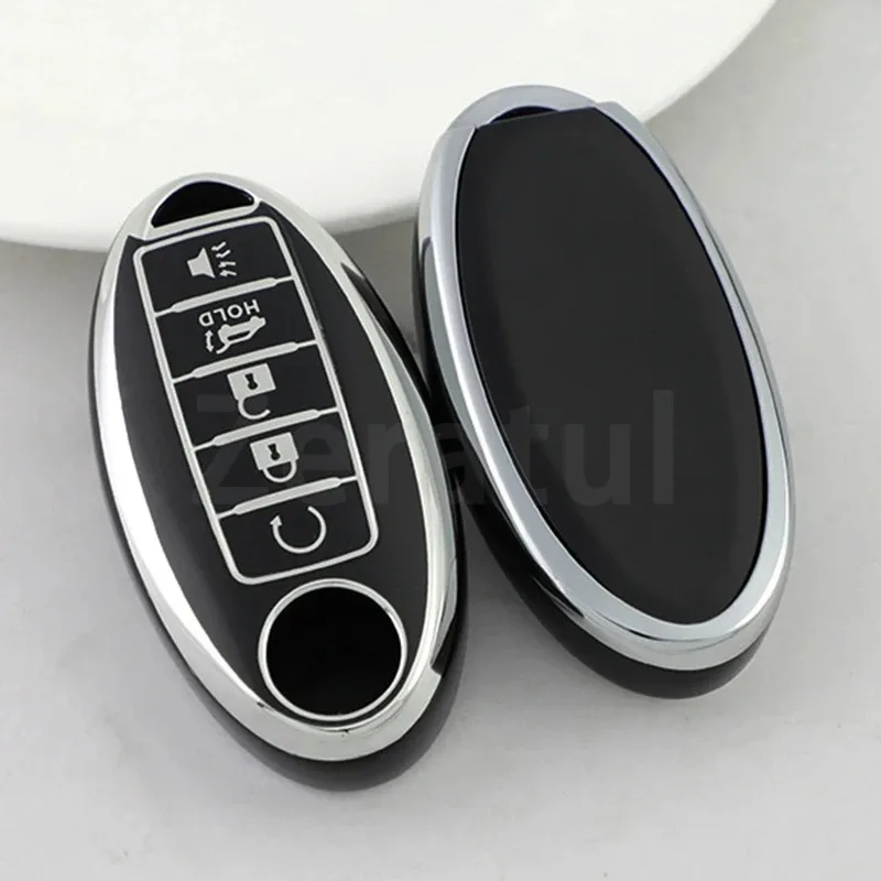 

3/4/5 кнопок, чехол для автомобильного ключа, брелок для Nissan Qashqai J11 Juke Micra Note Leaf Murano Z50 Serena C26, держатель для брелока