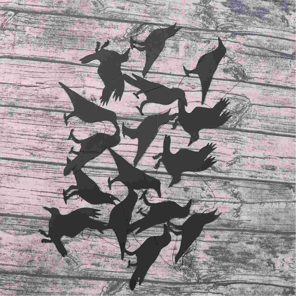 Черные гирлянды Хэллоуин Бумажный баннер Креативные уникальные баннеры на тему