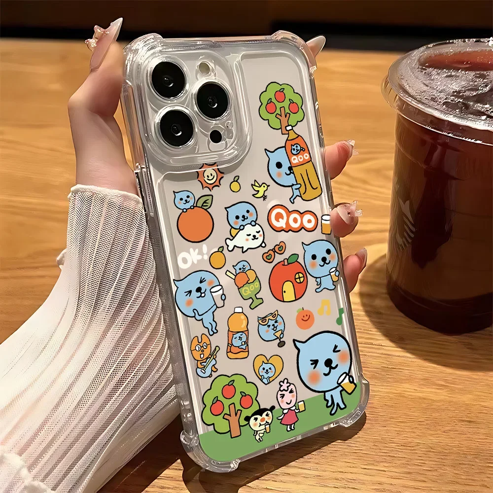 Фото Чехол для телефона с браслетом Cartoon Cute Qoo для Samsung Galaxy S25 S24 S23 S22 S21 S20 Note20 Edge FE Ultra Plus 4G 5G TPU Cover №4