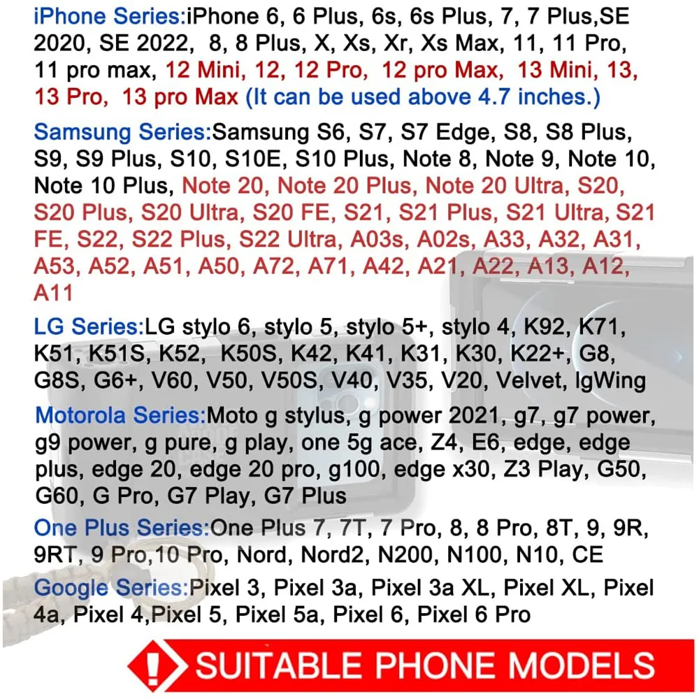 Underwater 15m 50ft Waterproof Case for Samsung S23 S22 Ultra S21 S20 S10 Plus iPhone 14 13 12 11 Pro Max Heavy Duty Diving Case