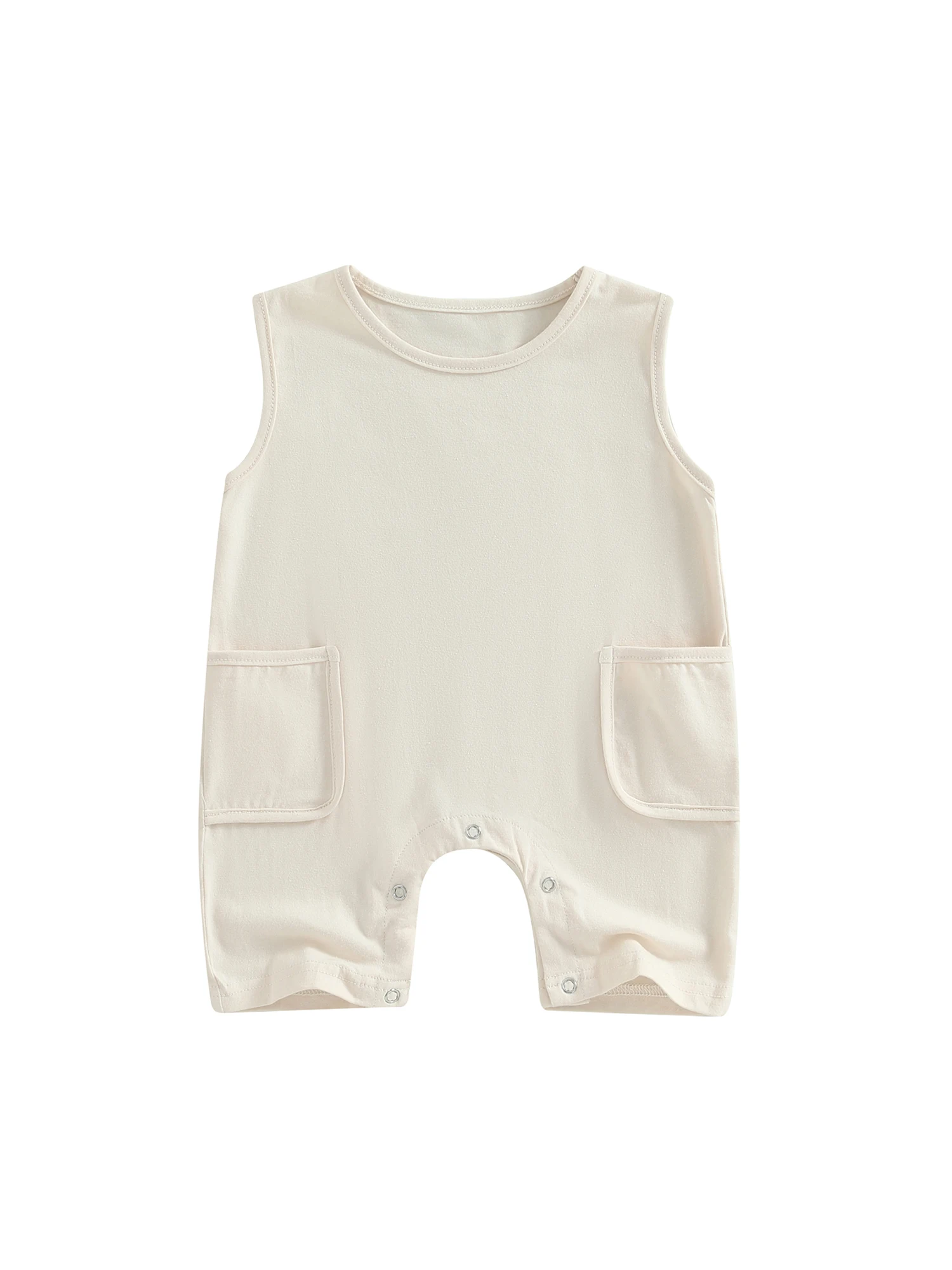 

Gender Neutral Newborn Baby Sleeveless Tank Basic Romper Jumpsuit Shorts Overalls Playsuit Cute Summer Outfit