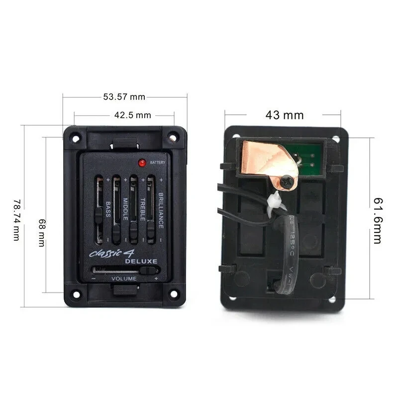 1 комплект новый пикап для акустической гитары Classic 4 Deluxe предусилитель 4-полосный