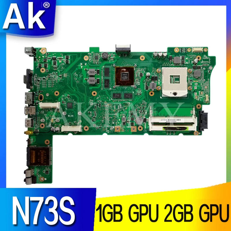 

N73SM Laptop motherboard with PGA989 3 RAM SLOT 1GB GPU 2GB GPU For ASUS N73SV N73SM N73S Notebook motherboard mainboard