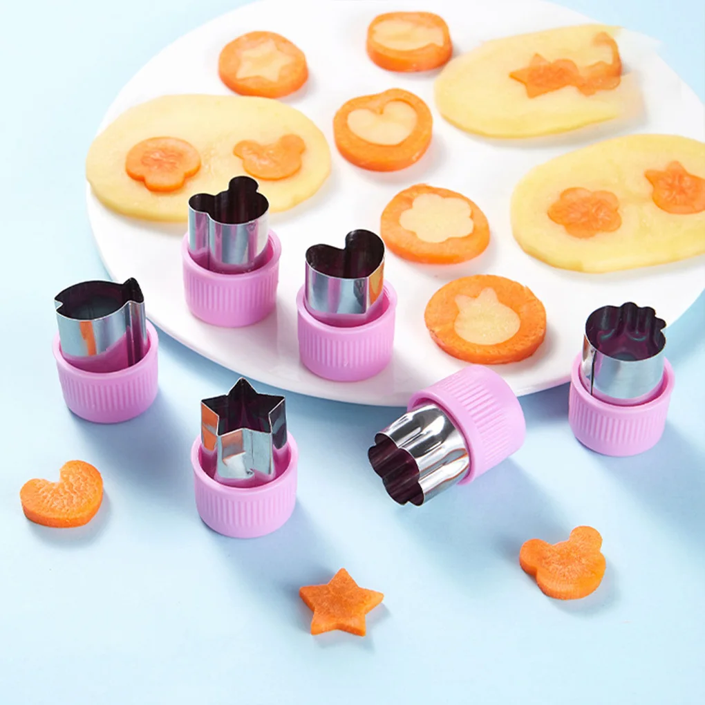 

Star Heart Shape Vegetables Cutter Plastic Handle 9Pcs Portable Cook Tools Stainless Steel Fruit Cutting Die Kitchen Gadgets