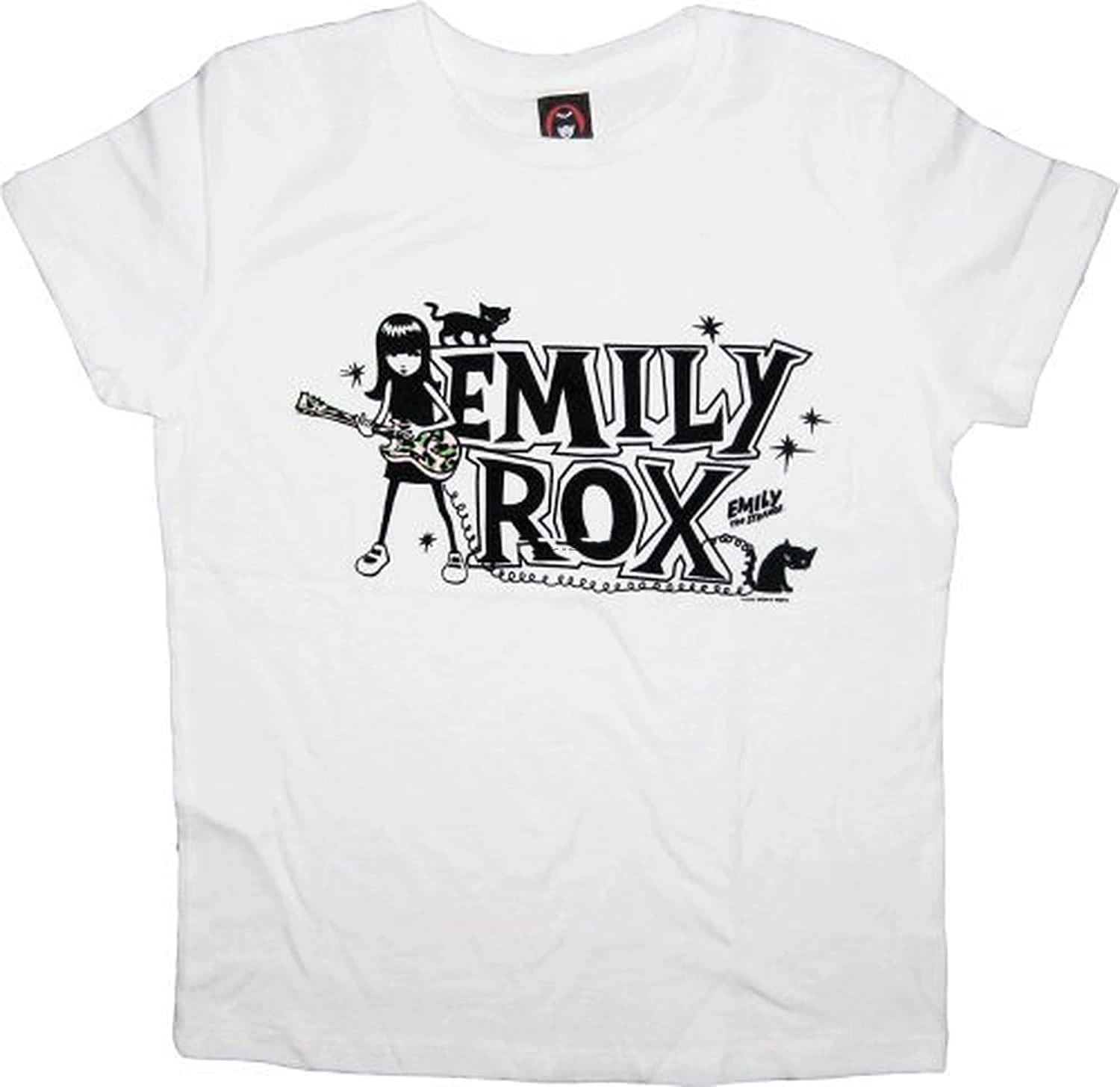 

Emily The Strange Emily Rox White Juniors T-Shirt