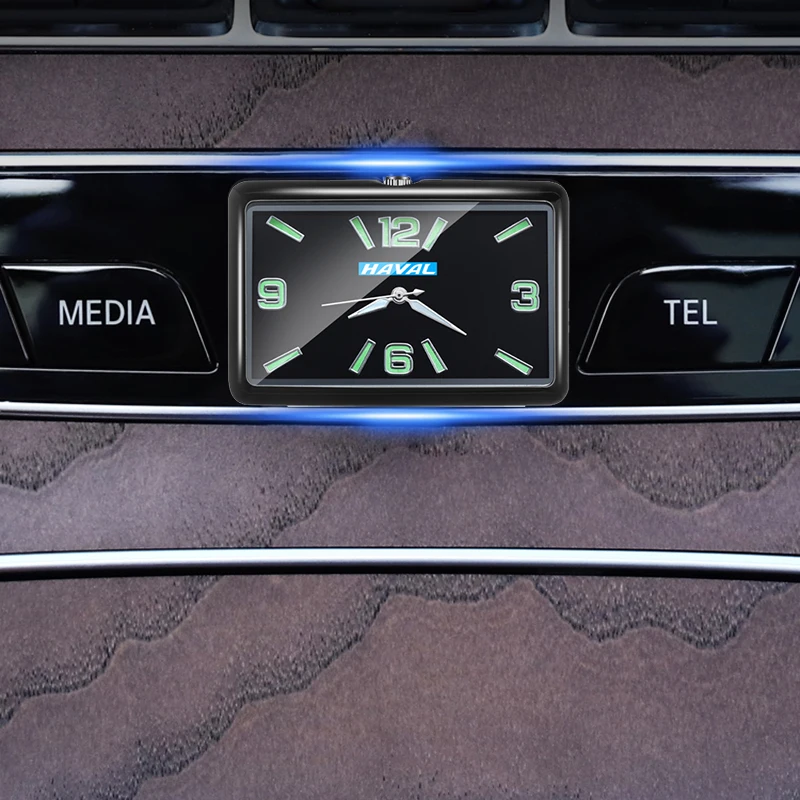 Светящиеся Безопасные Автомобильные маленькие квадратные часы приборной панели