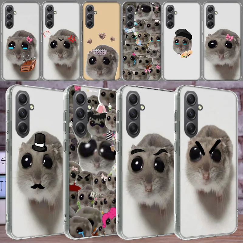 Фото Телефон Funny Sad Hamster Meme для Samsung A15 A25 A35 A55 A71 A51 Galaxy S9 S8 S10E A41 A31 A11 M12 M32 M30S M51 M52 J8 J6 J4 Plu №1
