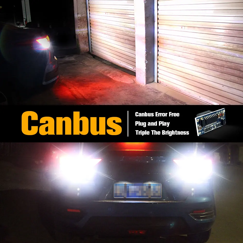 Лампа задсветильник хода светодиодная 2 шт. лампа Canbus P21W BA15S 1156 для Volvo C30 C70 S40 S60 S70
