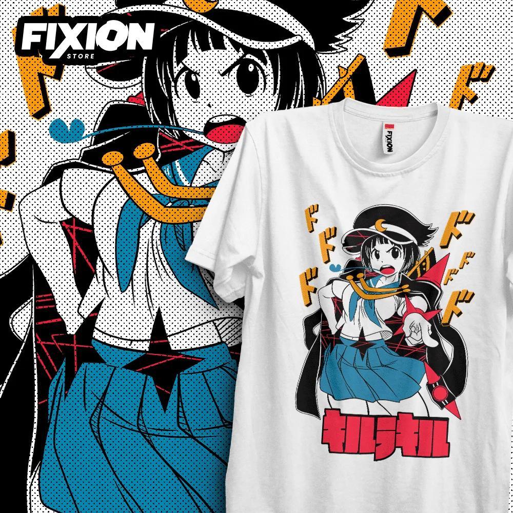 Аниме футболка Kill la Kill-Mako-NEW Diciembre! (blanco) Манга Футболка