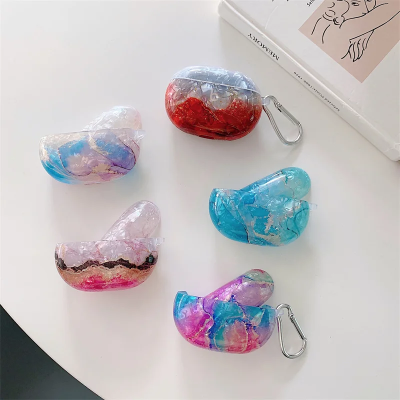 

Marble Cover for Beats Studio Buds Case Transparent Earphone Cases for Beats Wireless Charging Box Beats Buds Cover Protective