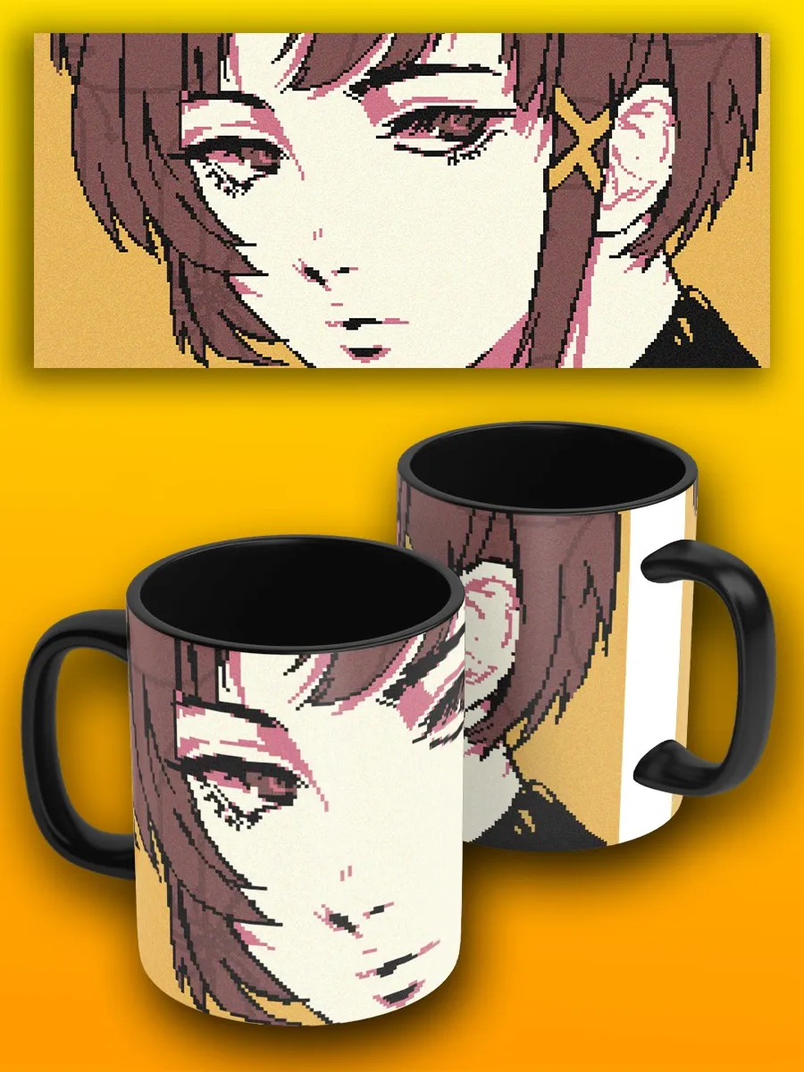 Кружка-напиток Sparkling Black Tea Water Coffee Drinking Printed Anime Experiments Lane - 7089 в подарок в комплекте с посудой Pialat для любителей напитков.