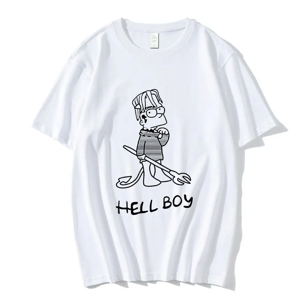 Рэпер Lil Peep Футболка в одном стиле Hell Boy Love Will Tear Us Apart Футболки Мужчины Женщины