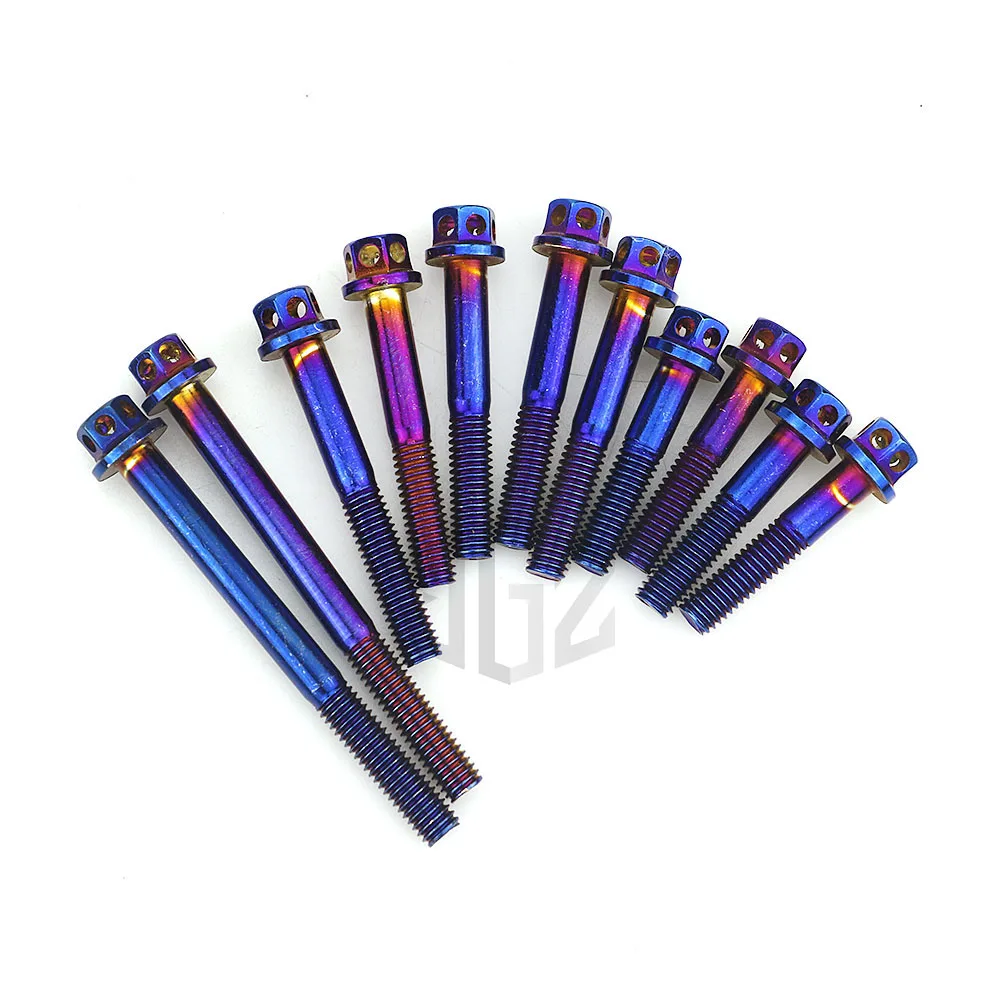 Винты двигателя из нержавеющей стали для мотоцикла обожженная синяя гайка