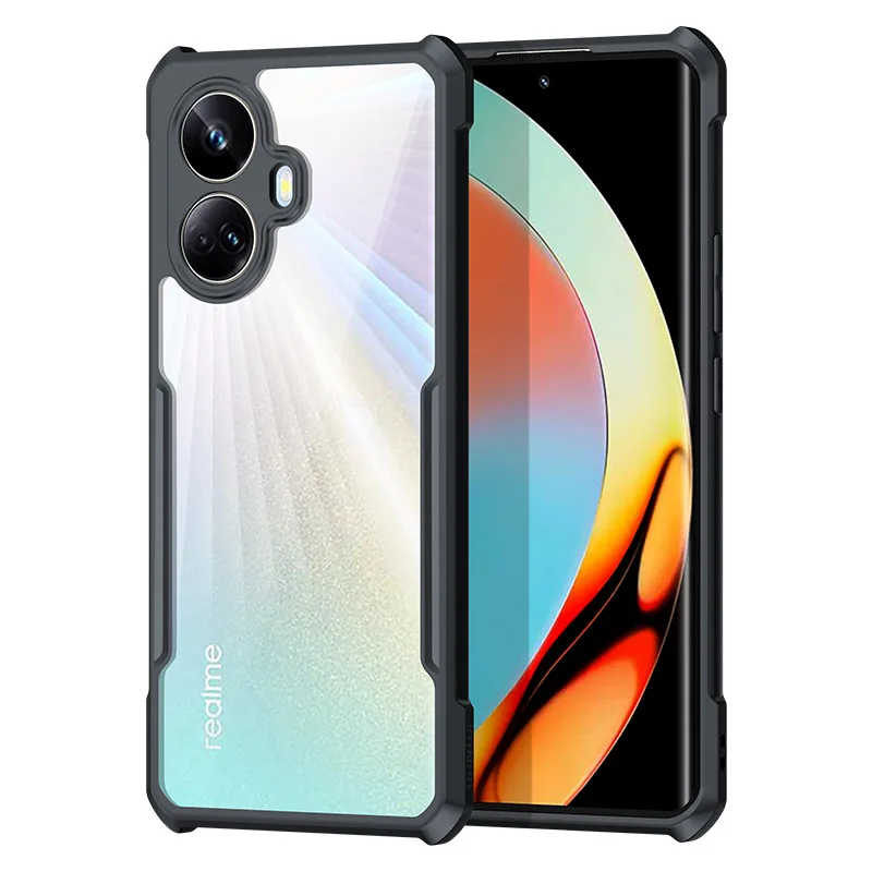 

Чехол-бампер для Realme 10 Pro Plus чехол, Противоударная оболочка для Realme 9 Pro, прозрачная задняя крышка для защиты объектива