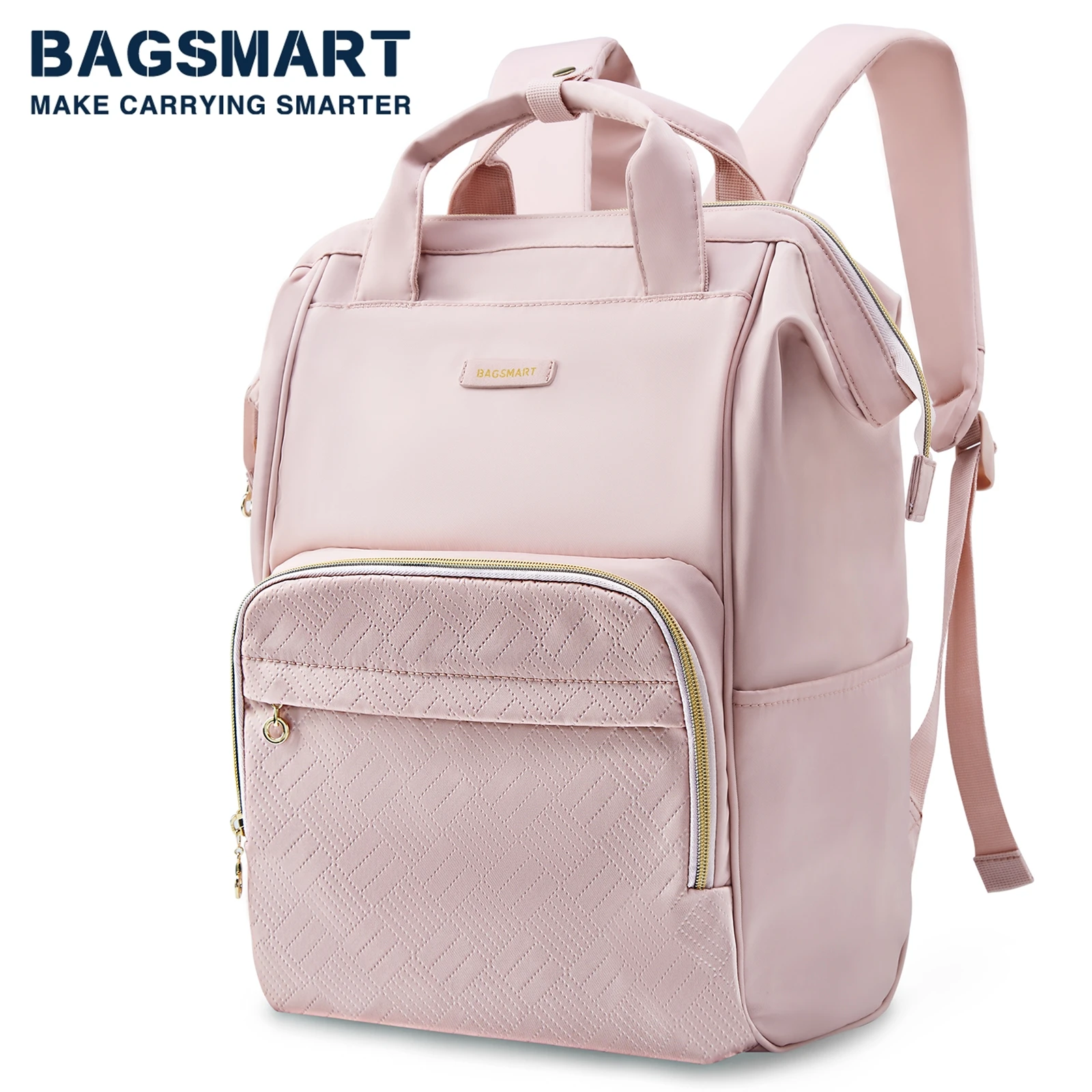 Waterproof Women Men Travel Business Bag Backpacks Pink Blac