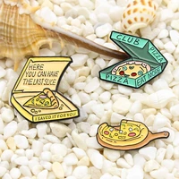 novelty pizza sorft enamel pins fun food badge brooch for jewelry accessory gifts for friends