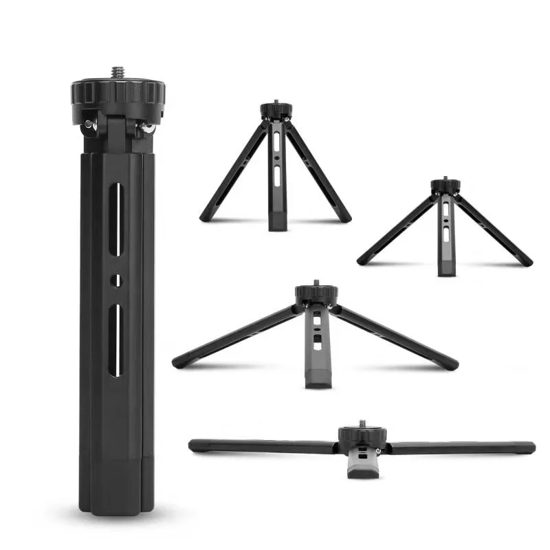 

4 Speed Adjustable Mini Metal Tripod Aluminum Alloy Desktop Stand with 1/4 Inch Screw for DSLR ILDC Camera Camcorder Projector