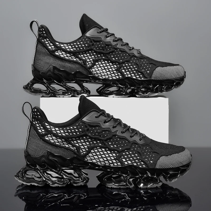 SENTA New Blade Running Shoes For Men Breathable Sneakers Fashion Antiskid Damping Shoes Outdoor Wear-resistant Jogging Shoes