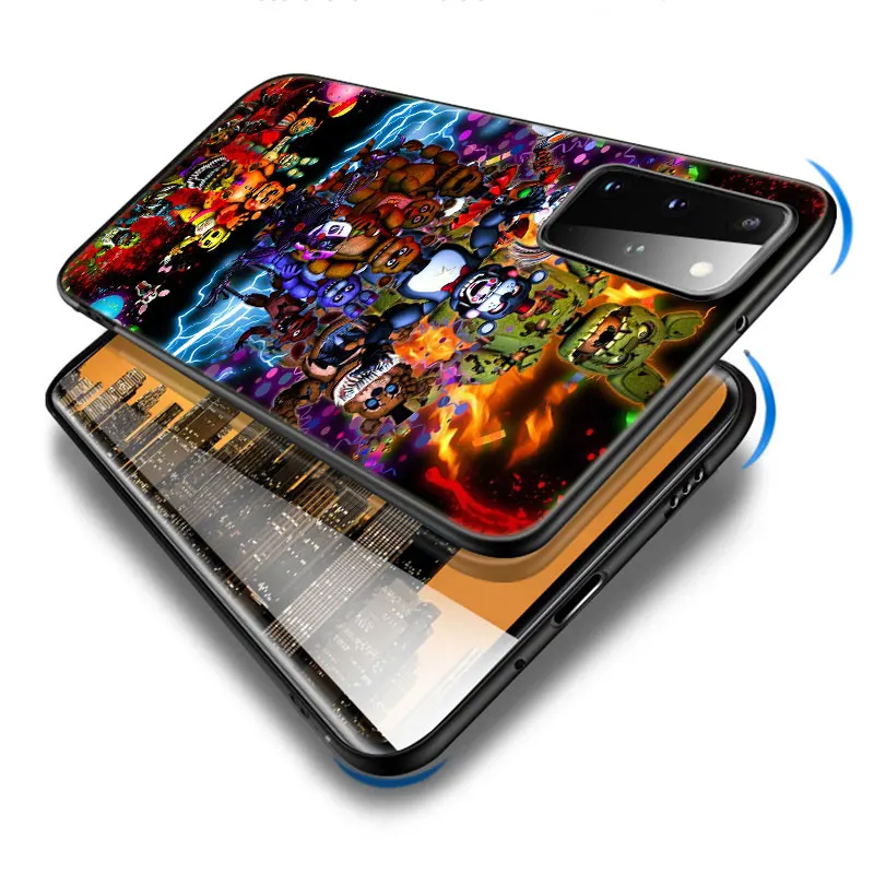 Fnaf Animatronics пять ночей чехол для Samsung Galaxy S22 S21 Ultra S20 FE S8 S9 S10E S10 Plus Lite A9 2018 черный