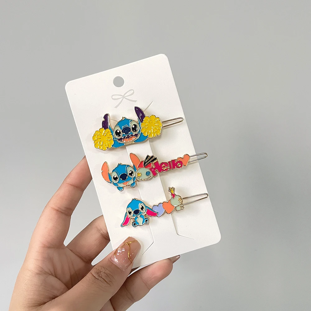 

Disney Anime Cartoon Lilo & Stitch Hairpin Cute Cartoon Figure Stitch Hair Clip Children Small Fresh Fashion Hair Accessories