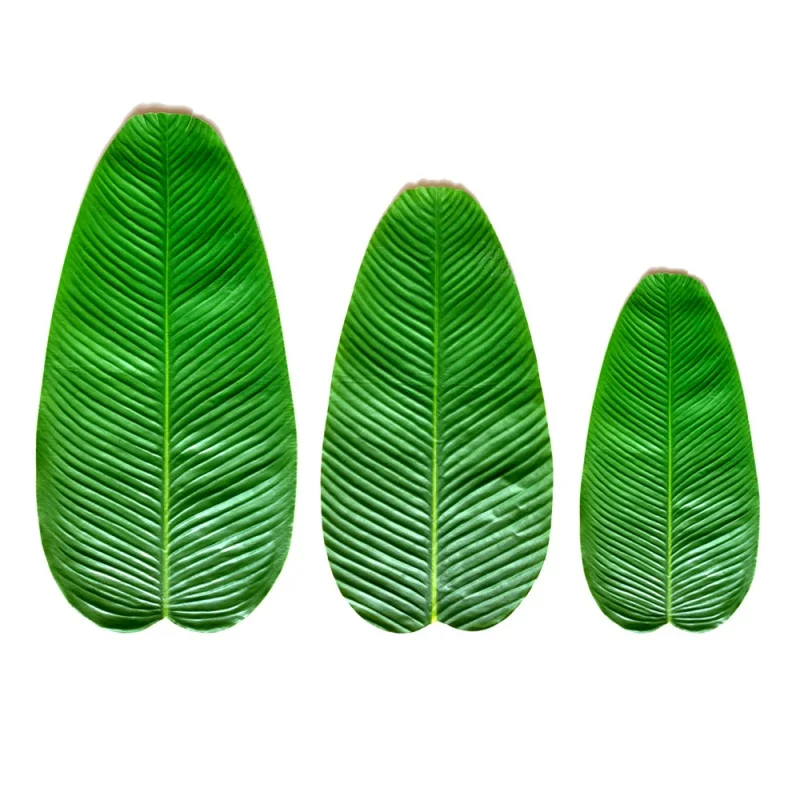 

10-50 pcs Artificial Banana Leaf Wedding Decorative Leaf Table Cushion Fruit Pad Atmosphere Decoration Party Layout