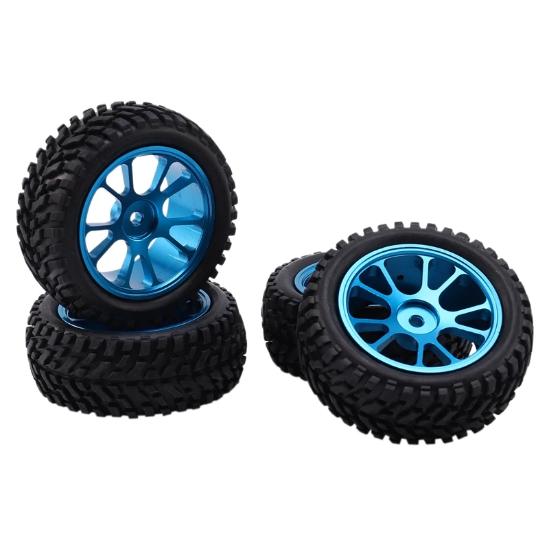 

75MM Alloy Blue Wheel Tire Pull Tire For WL 1/18 A959 A979 A969 Racing RC Toy Accessories