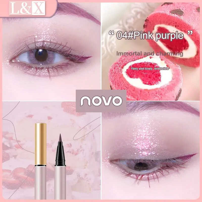 

Жидкая подводка для глаз, мягкая гладкая подводка для глаз, 6 цветов, зеркальная подводка, не размазывающаяся подводка для глаз, водонепроницаемая зеркальная подводка