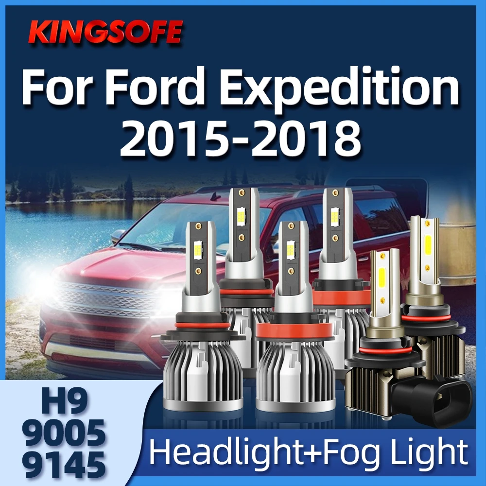 

Лампа для автомобиля KINGSOFE, задняя фара ближнего и дальнего света, H9, 9005, 9145, 6000K, 2/6 шт.