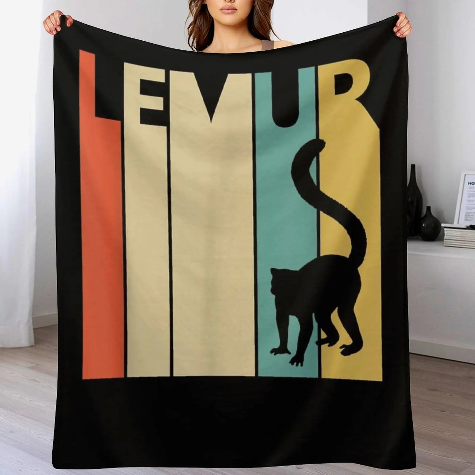 Lemur - lémuroidea милое забавное одеяло Теплые рождественские украшения Дизайнерская