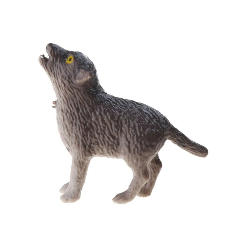 Фигурки животных-волков миниатюрные игрушки семейные фигурки волков
