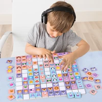 children wooden puzzle board game instant photo memory chess baby montessori early learning educational toys for kids gifts