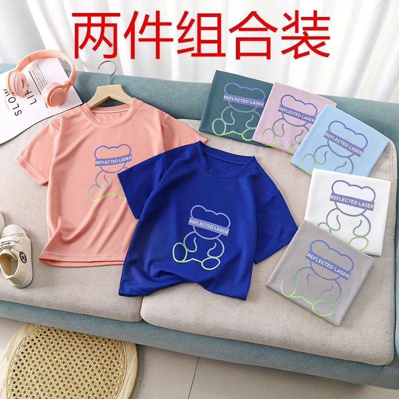 

Boys' Short-Sleeved Fashionable T-shirt New Clothes Children Wear Quick-Drying Half Top Summer Girl