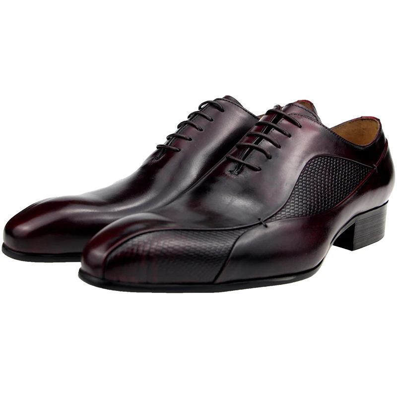 

Men's Gentleman Leather Shoes Tuxedo Dress Shoes Classic British Style Lace-up Shoes Formal Office Workplace Business Oxford