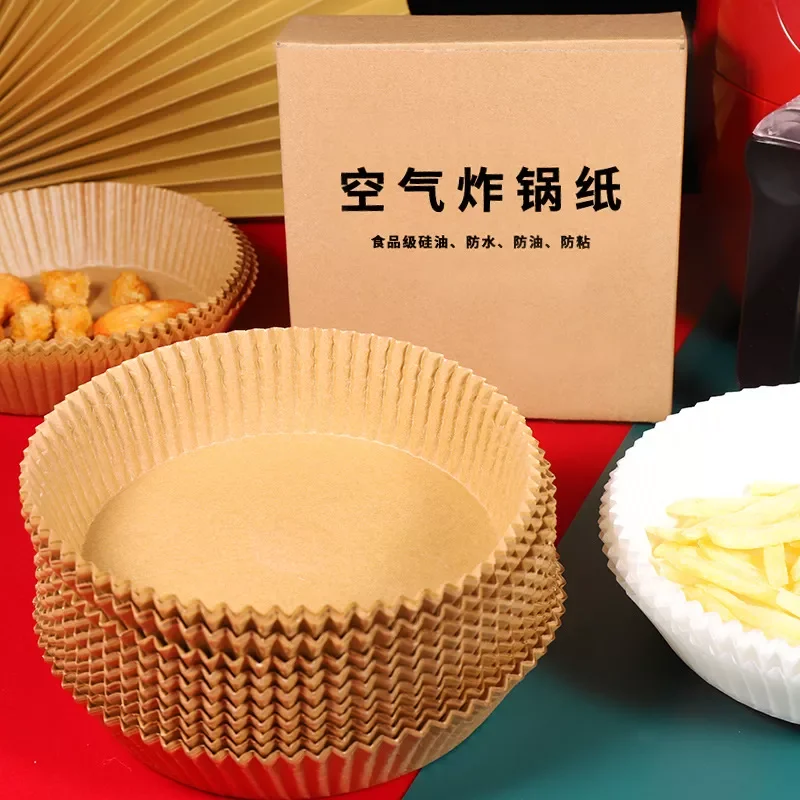 

2023NEW Baking Silicone Oil Paper Tray Paper Tray for Air Fryer Food Grade Greaseproof Oven Food Blotting Paper Baking Tool