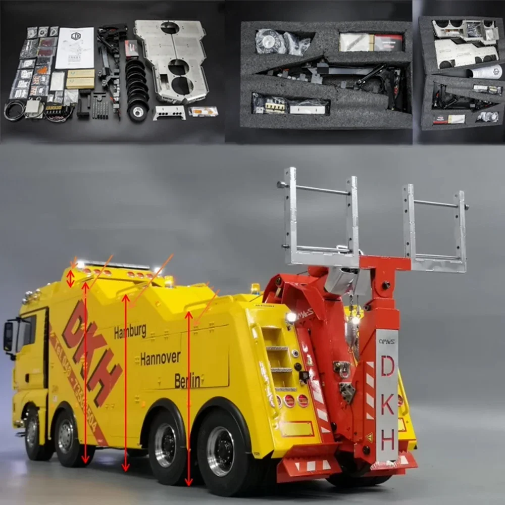 1/14 Tamiya гидравлический прицеп 2 0 дорожный спасательный автомобиль инженерный