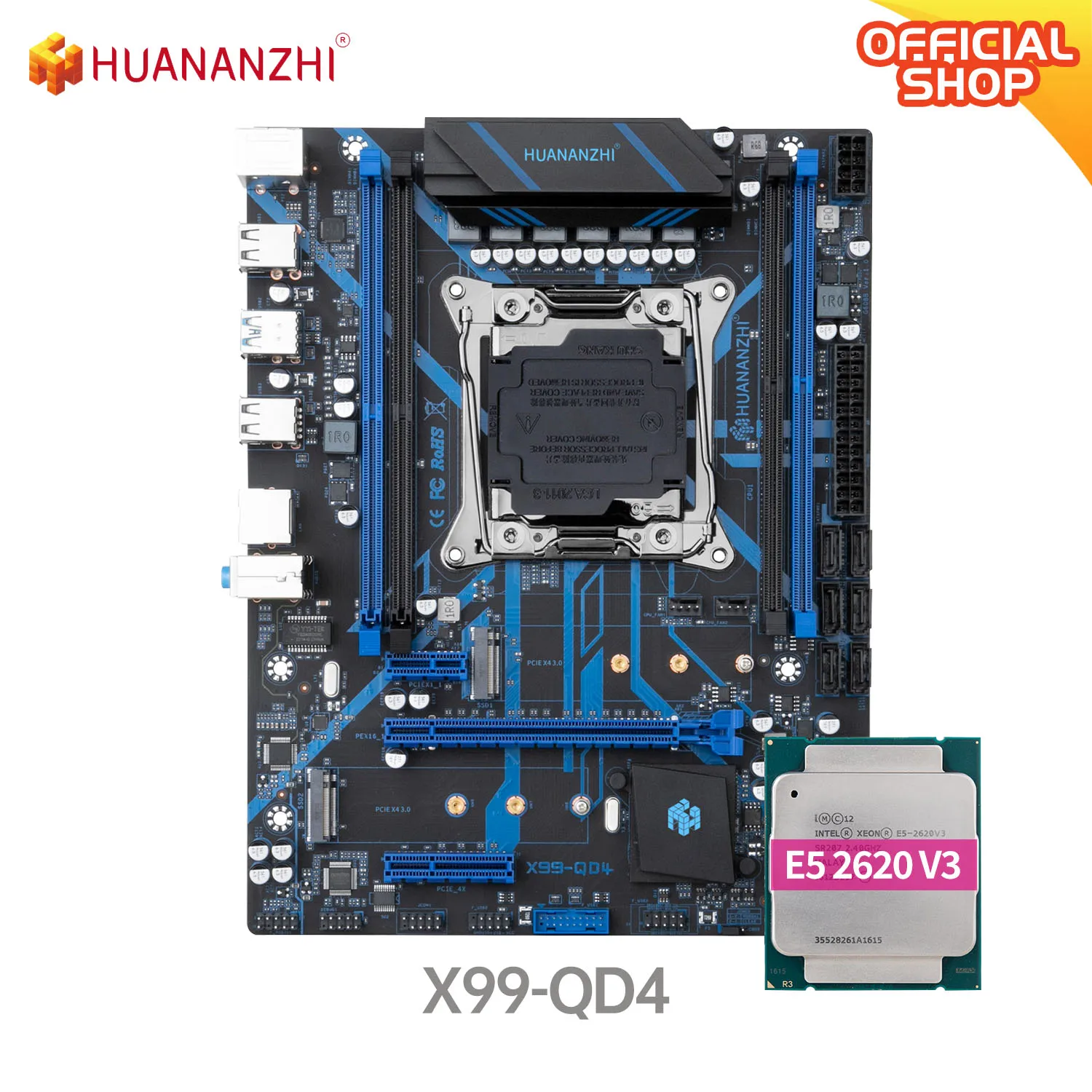 Huananzhi x99 qd4 схема подключения проводов Buy Материнская плата HUANANZHI X99 QD4 X99 с Intel XEON E5 2620 V3 LGA 2011-3 D