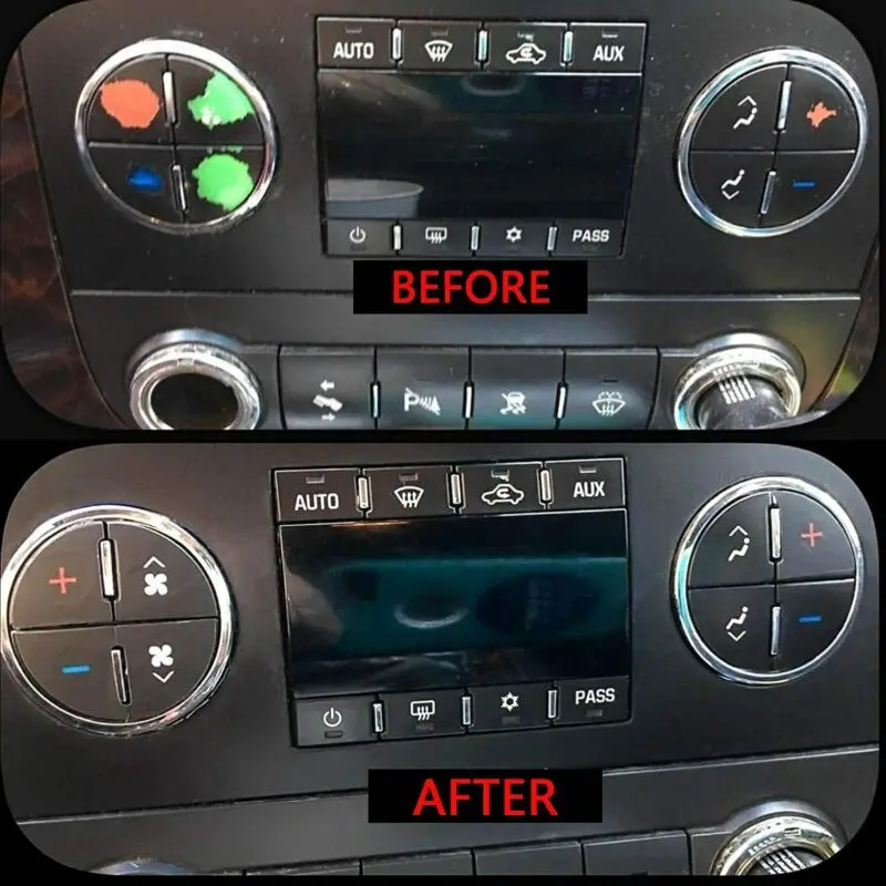 Наклейка на панель управления для GMC Buick Chevrolet THOE YUKON AC ремонт кнопок приборной
