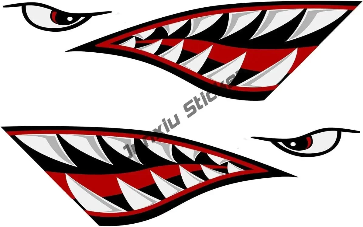Светоотражающие наклейки с зубами акулы графические со скелетом рыбы рыбацкая
