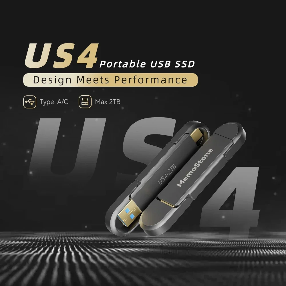 Фото KingSpec 256 ГБ 512 ГБ 1 ТБ Портативный SSD USB 3.1 Gen2 Type C Pen Drive 2 в 1 500 МБ/с Твердотельный накопитель 500 ГБ для телефона, ноутбука, ПК №2