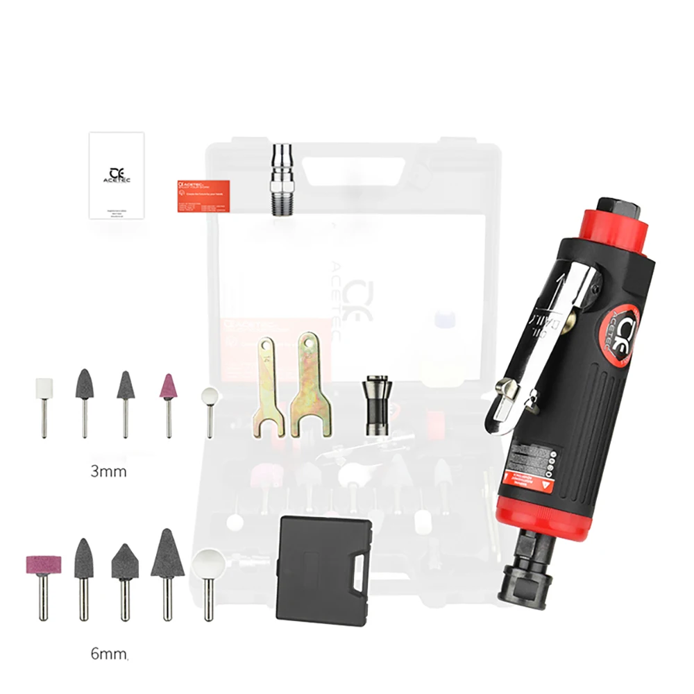 

Pneumatic Grinding Machine Air Die Grinder Tire Metal Workpiece Mill Engraving Polishing Machine 22000RPM 0.4-0.8Mpa 3/6MM Chuck