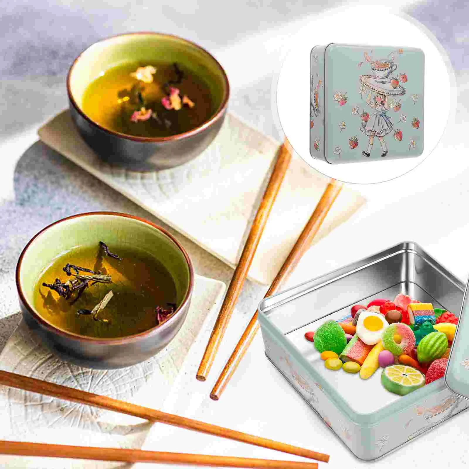 

Biscuit Tin Box Sugar Case Packing Candy Container Jars Sweet Sweets Storage Holder Party Favors