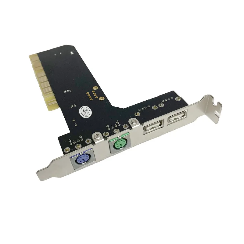 32-битный адаптер PCI для ПК с 2 портами PS2 и 2 портами USB 2.0 для подключения клавиатуры и мыши (art.: 3920d7ff1ea3a) - 3920d7ff1ea3a