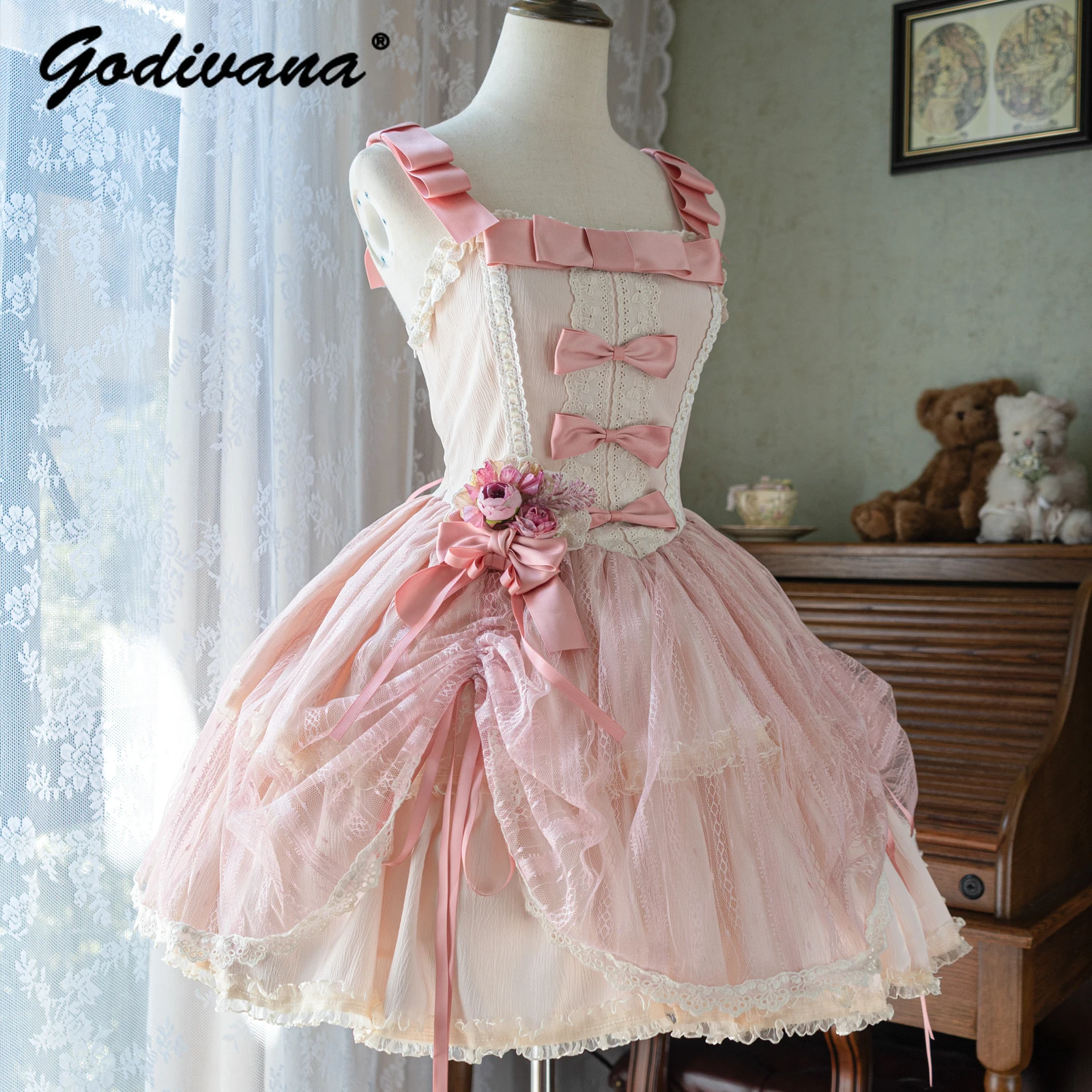 Оригинальный дизайн элегантное женское платье Лолиты на подтяжках Cla Cake