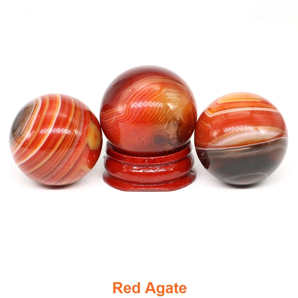 

Натуральные хрустальные шары красного агата 30 мм