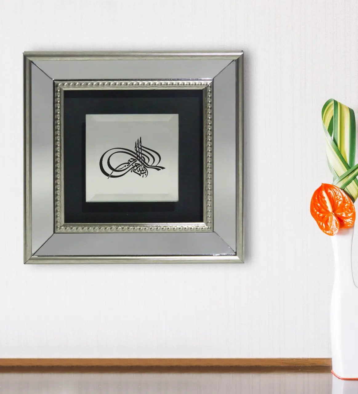 

BK Подарочный дизайн Basmala декоративное зеркало Серебряная стена Çerçevesi-2